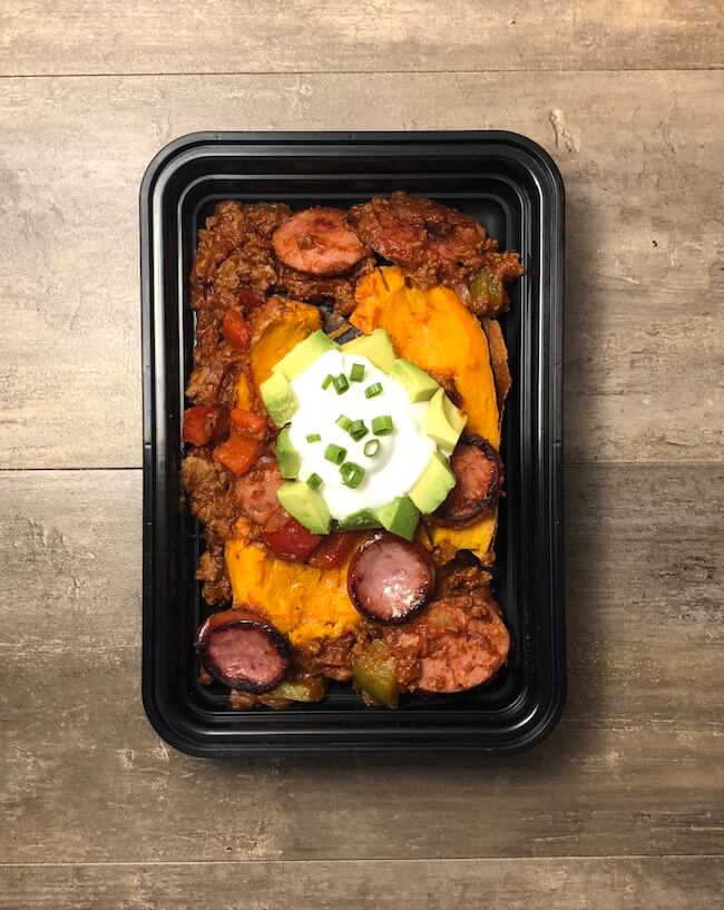 Sweet Potato and Sausage Breakfast Scramble - THE MEAL PREP MANUAL