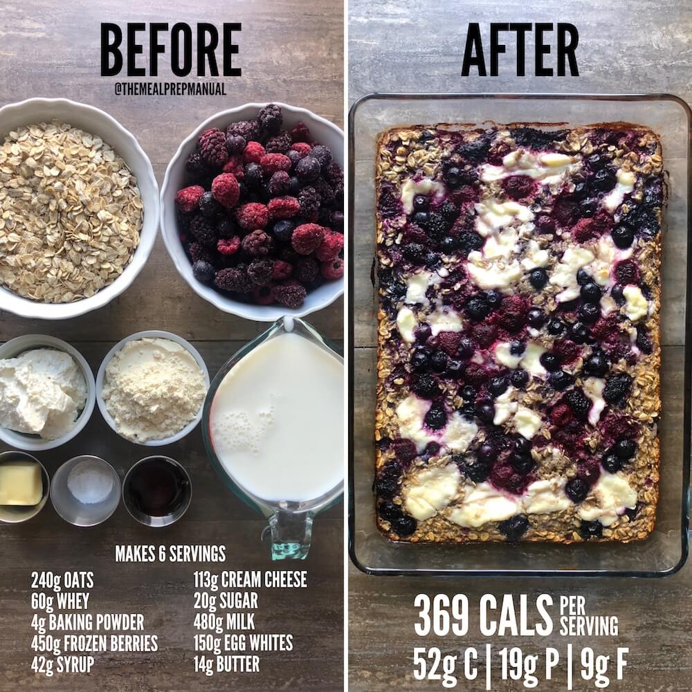 Berries and Cream Baked Oatmeal THE MEAL PREP MANUAL